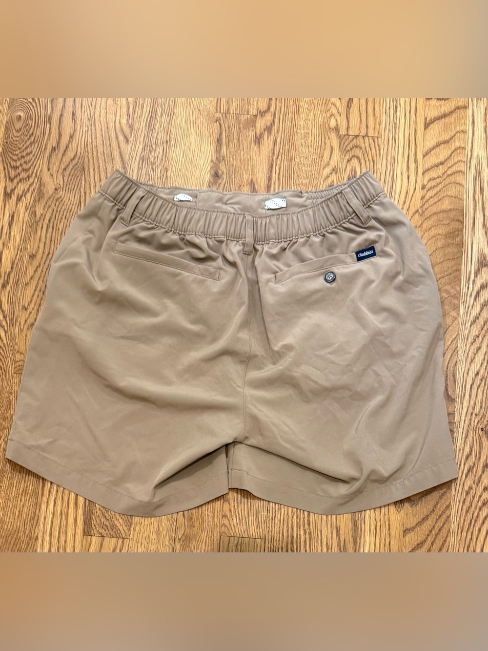 chubbies Men's Drawstring Hybrid Shorts - Beige/Tan - Picture 4 of 4